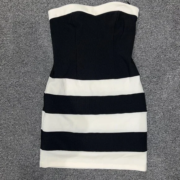 macy's white bodycon dress Windsor Extra Confident Strappy Back Bodycon Midi Dress in Black | Size: S main image 0